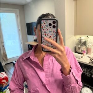 Zara Pink Button-Up Shirt